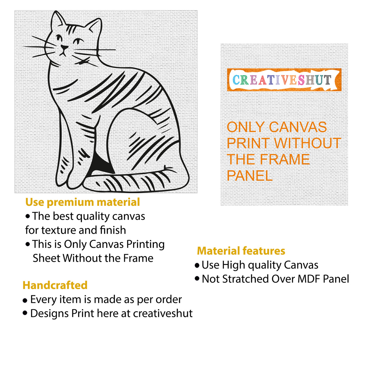 MDF and Canvas Cat DIY Framed Base for Painting