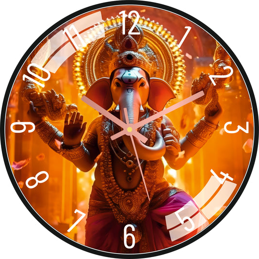 Lord Ganesha Wall Clock