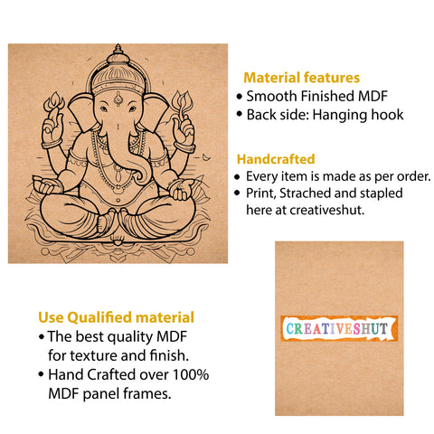 Ganeshji DIY Frame Canvas Base