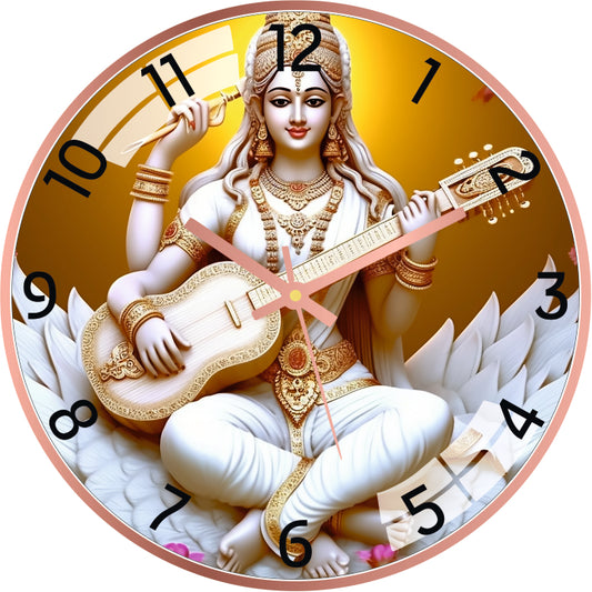Devi Sarasvati Wall Clock