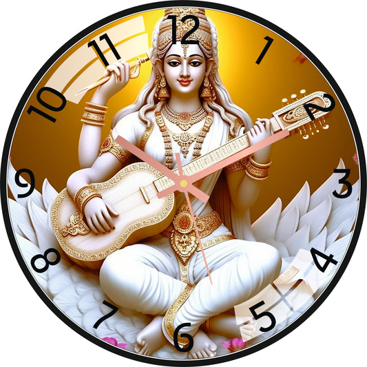 Devi Sarasvati Wall Clock