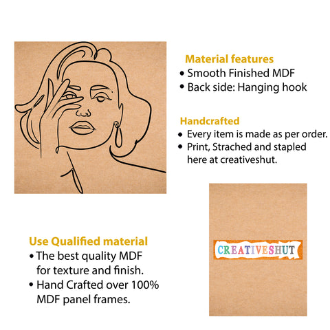 Portrait Canvas And Mdf  Pre-marked Framed Base For Painting