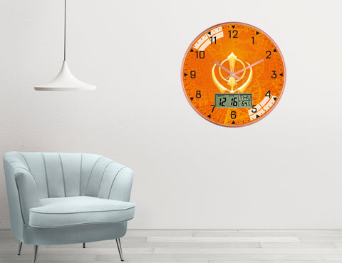 Sikh Symbol Wall Clock