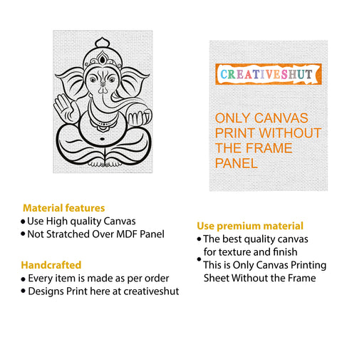 Ganeshji Canvas DIY Framed