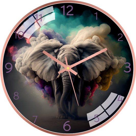 Colorful Elephant Wall Clock