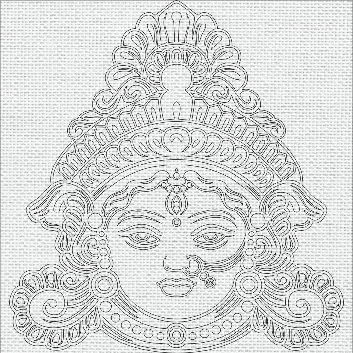 Durga Devi DIY Frame Canvas Base