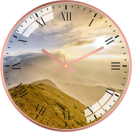 Sunset Mountain Wall Clock