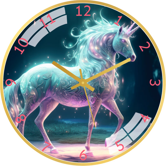 Colorful Unicorn Wall Clock