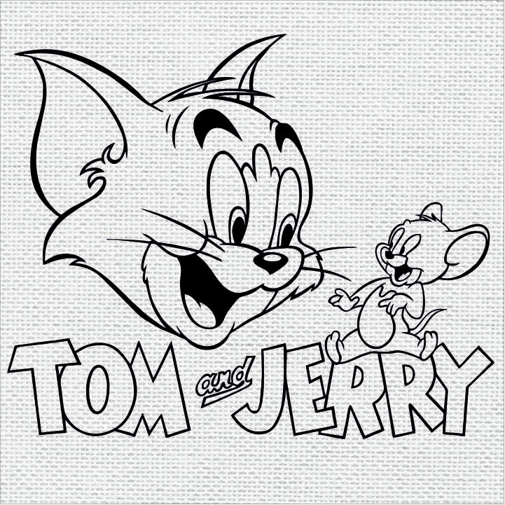 Tom & Jerry Cartoon Canvas DIY Framed Base