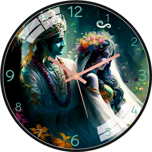 Radha Krishna Wall Clock