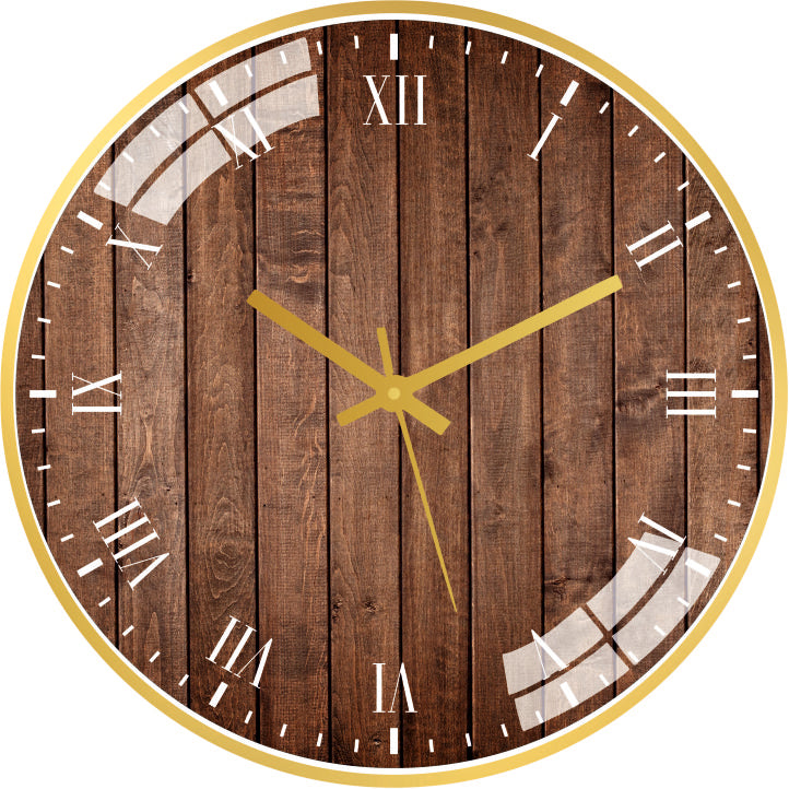 Grunge Wood Wall Clock