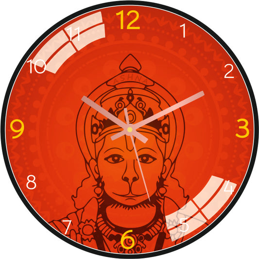 Lord Hanuman Face Wall Clock