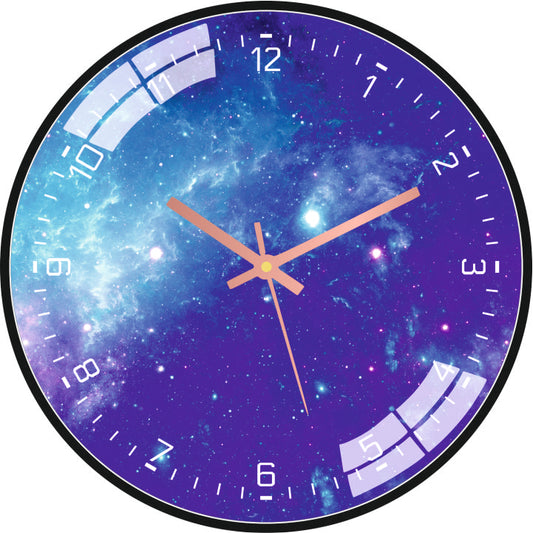 Flame Blue Abstract Wall Clock
