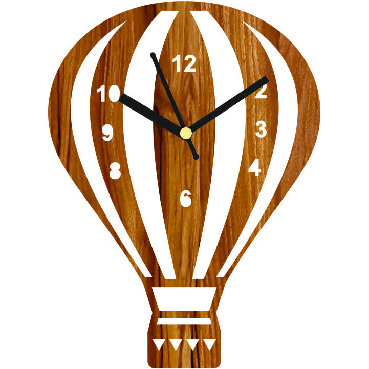 Wooden Mdf Balloon Design Kids Wall Clock
