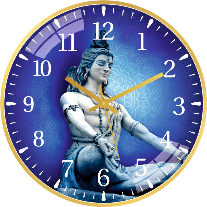 Meditating God Shiva Wall Clock