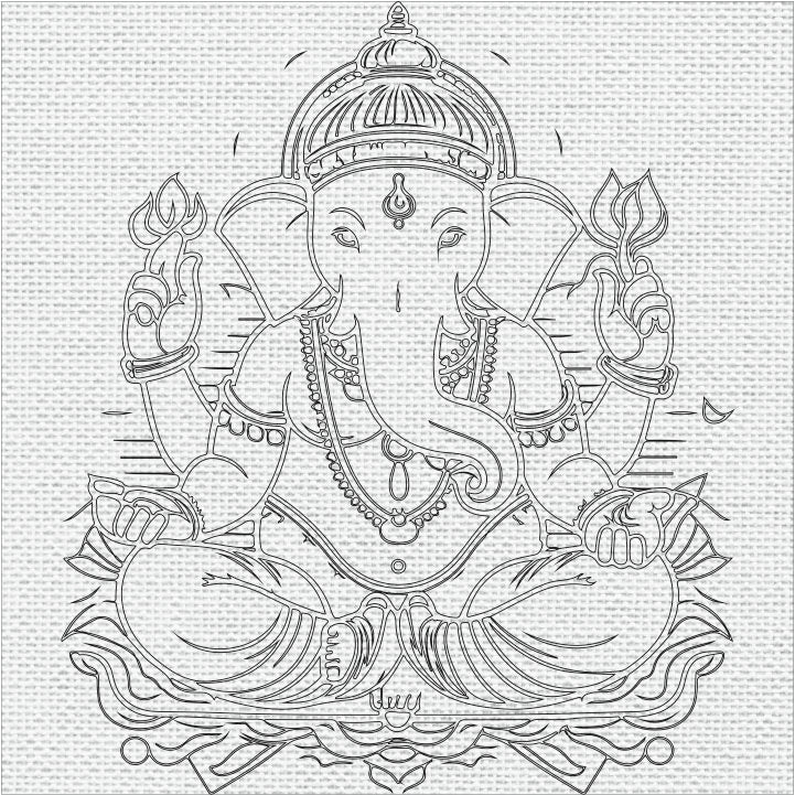 Ganeshji DIY Frame Canvas Base