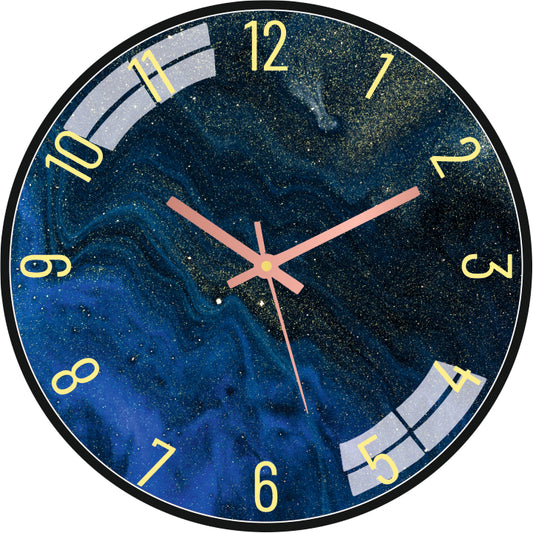 Blue Marble Abstract Wall Clock