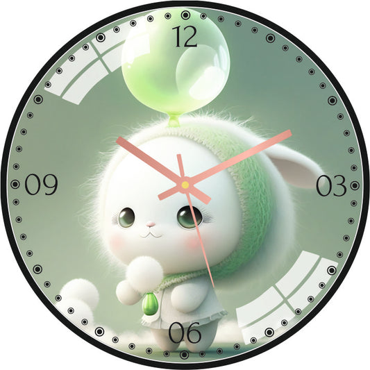 Bunny with Balloon Wall Clock