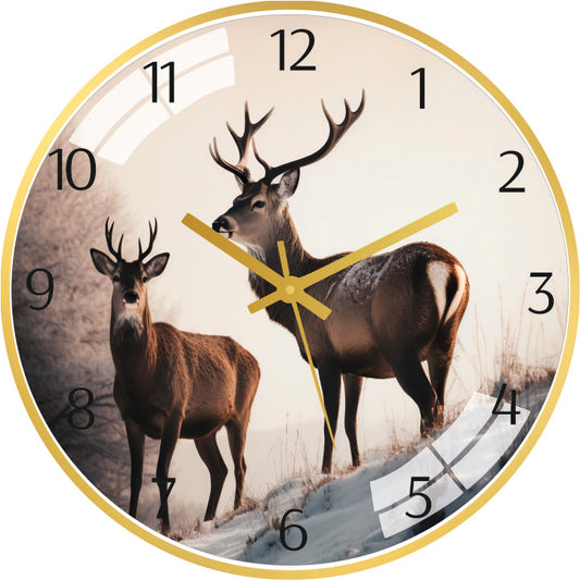 Nature Deer Wall Clock