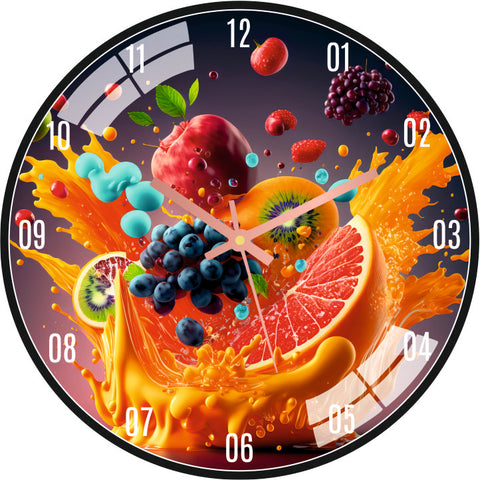 Splash Fruit Wall Clock