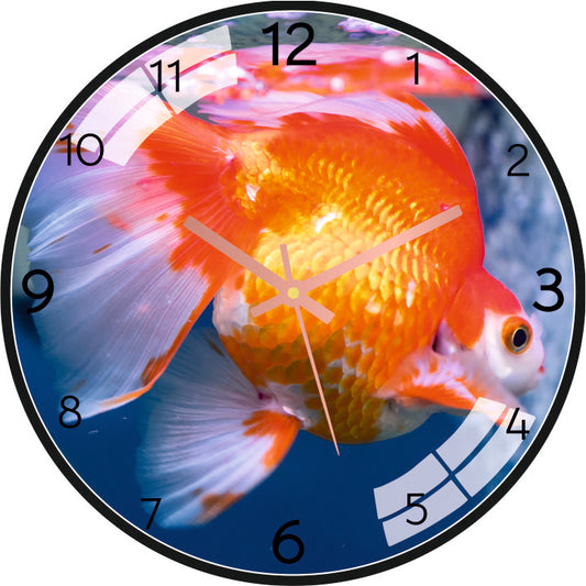 Gold Fish Wall Clock