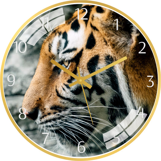 Asian Tiger Face Wall Clock