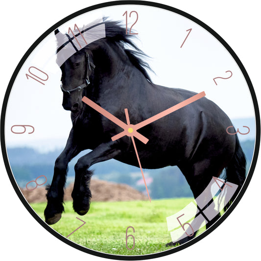 Black Horse Wall Clock