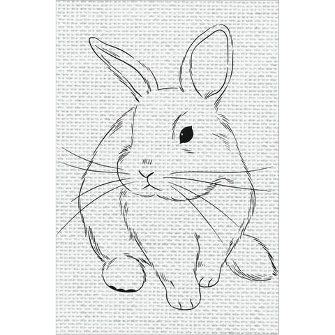 Canvas and MDF Rabbit Pre-Marked Framed Base for Painting