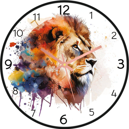 Watercolor Lion Wall Clock