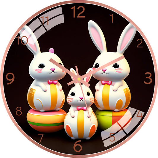 Cute Rabbit Wall Clock