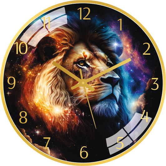 Colorful Lion Wall Clock