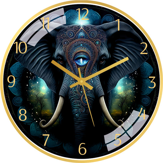 Mystical Elephant Wall Clock