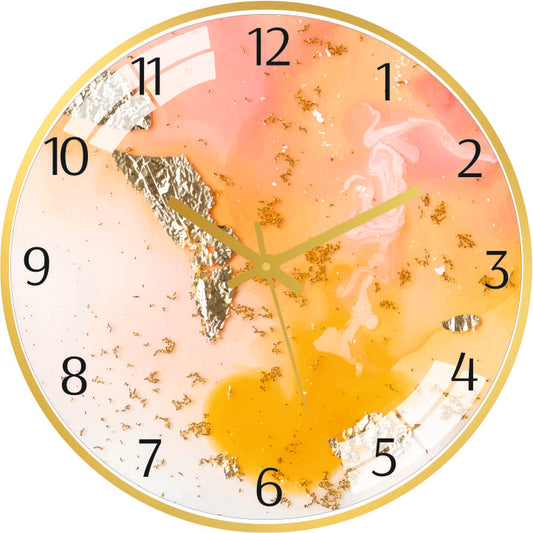 Pink Acrylic Abstract Wall Clock