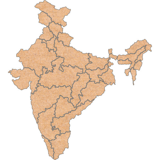 MDF India Map Design Pre-Marked