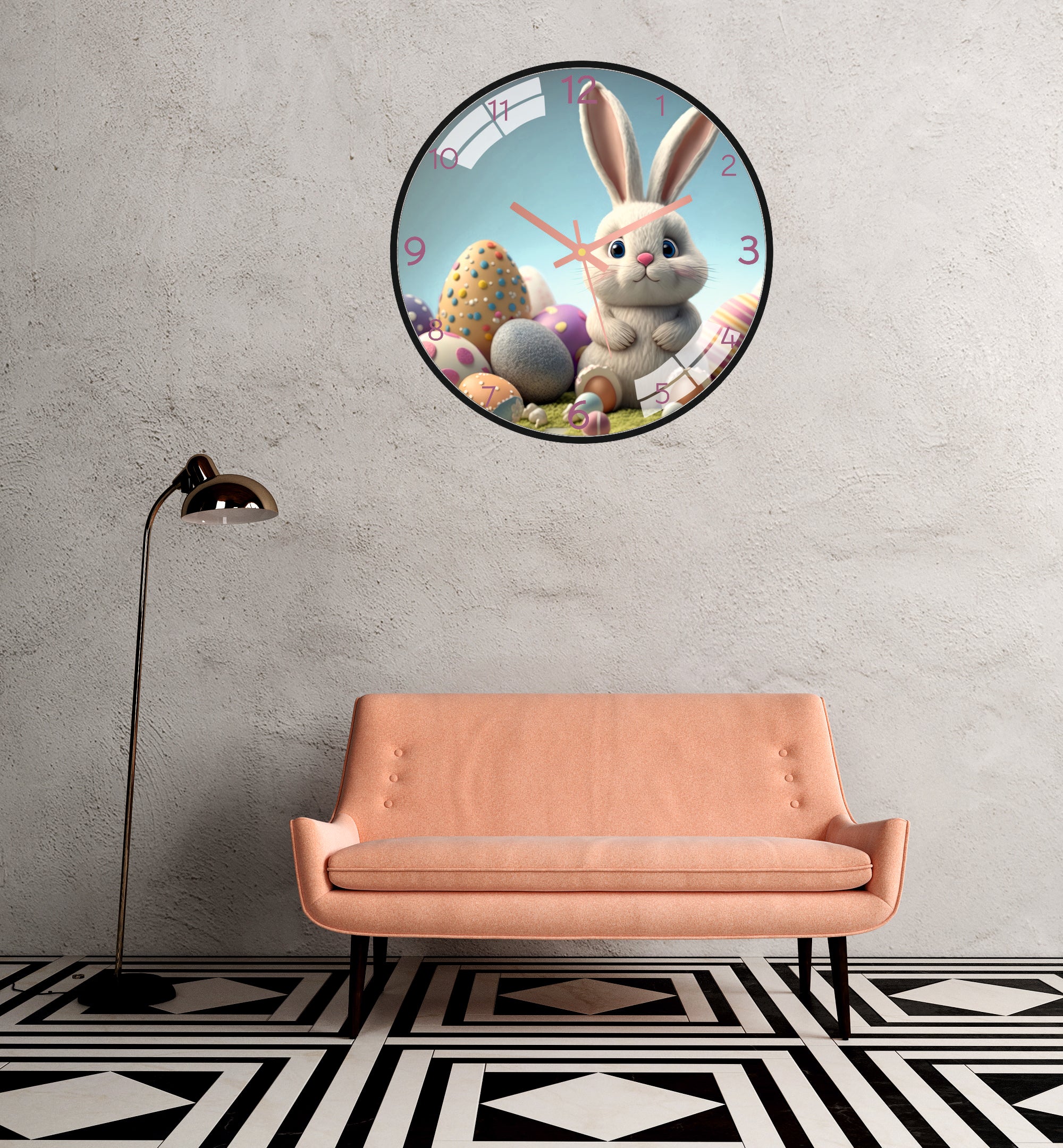 Happy Bunny Wall Clock