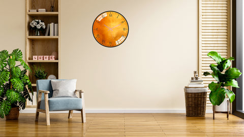 Yellow Texture Wall Clock