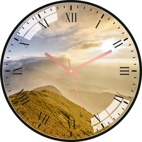 Sunset Mountain Wall Clock