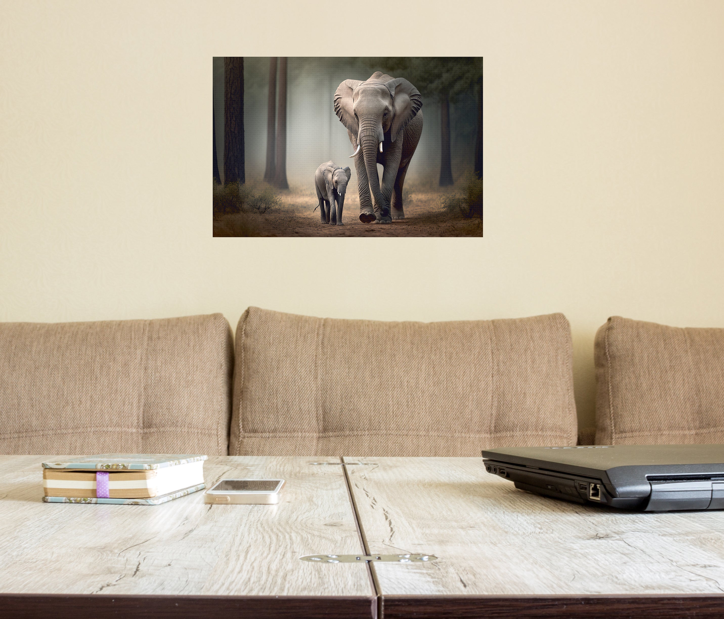 Animal Art Elephant Canvas Photo Frame
