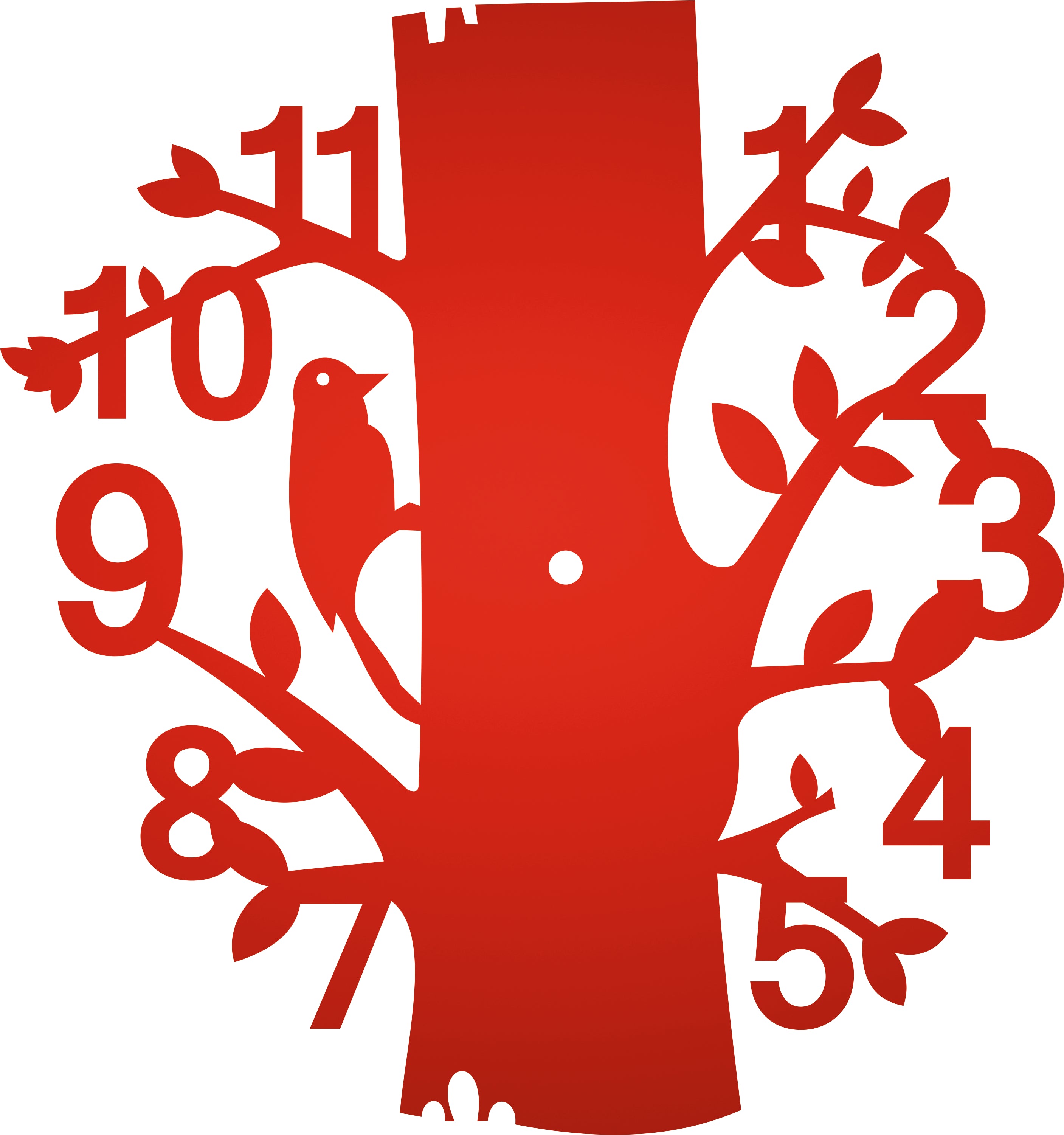 MDF & Acrylic Tree Clock Base