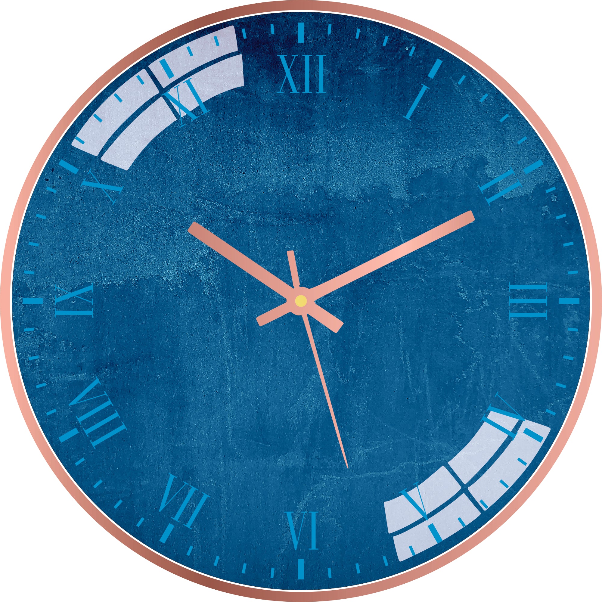 Blue Texture Wall Clock