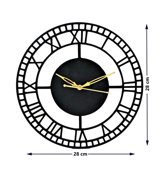 Roman Numeral Wooden Clock