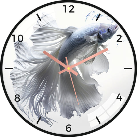 White Fish Wall Clock
