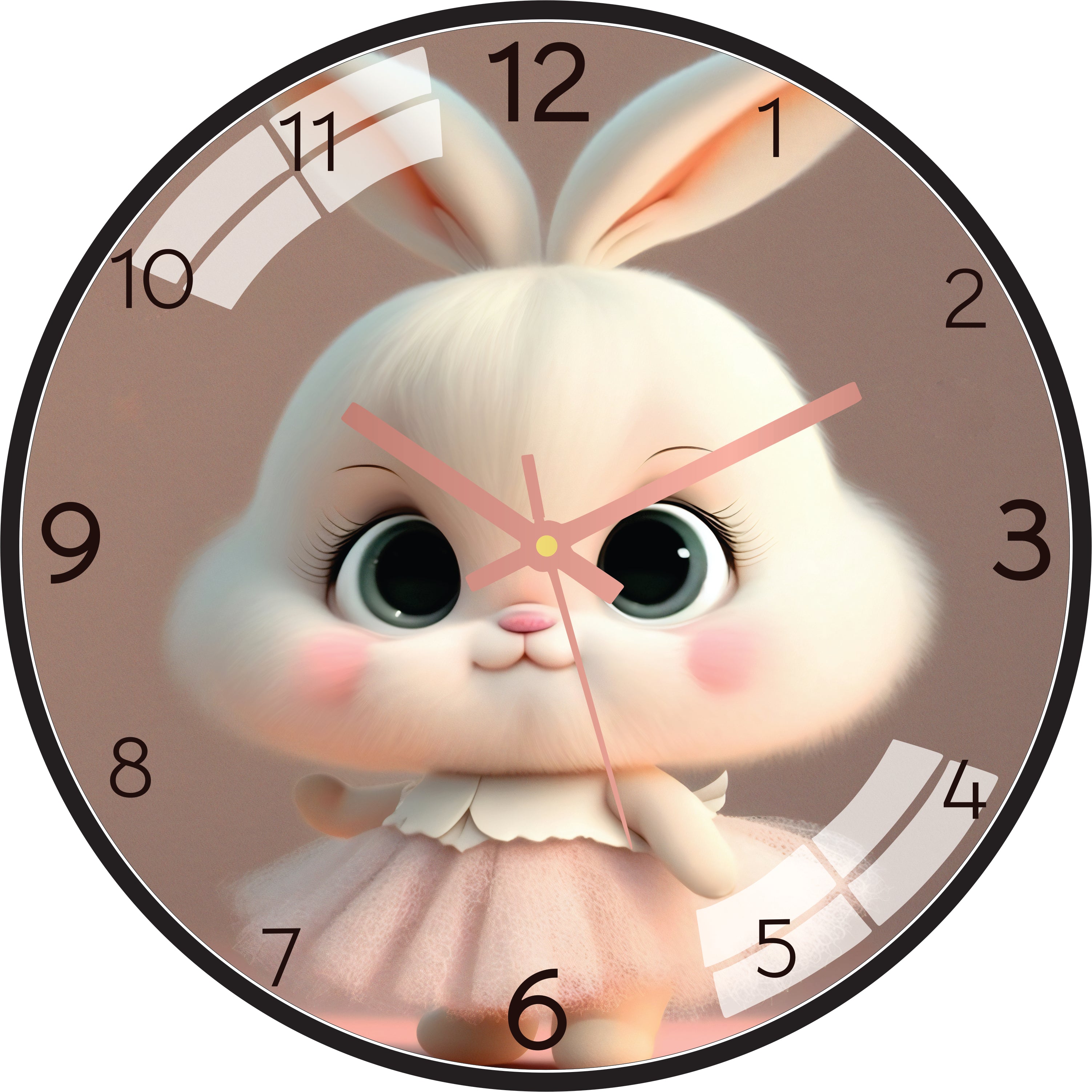 Bunny with Frock Wall Clock