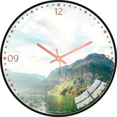 Rainbow with Mountain Wall Clock
