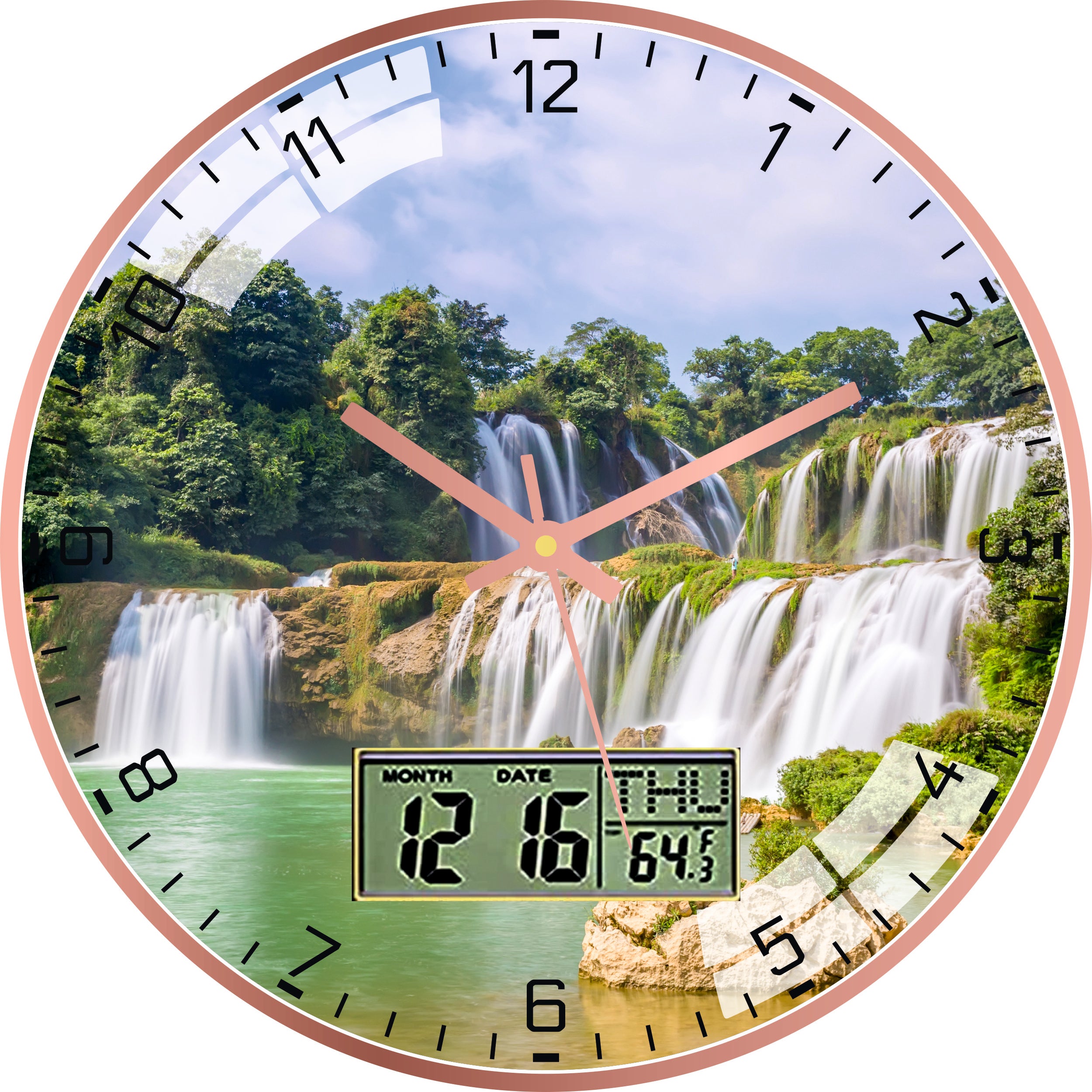 Waterfall Nature Wall Clock