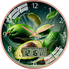 Avocado Fruit Wall Clock