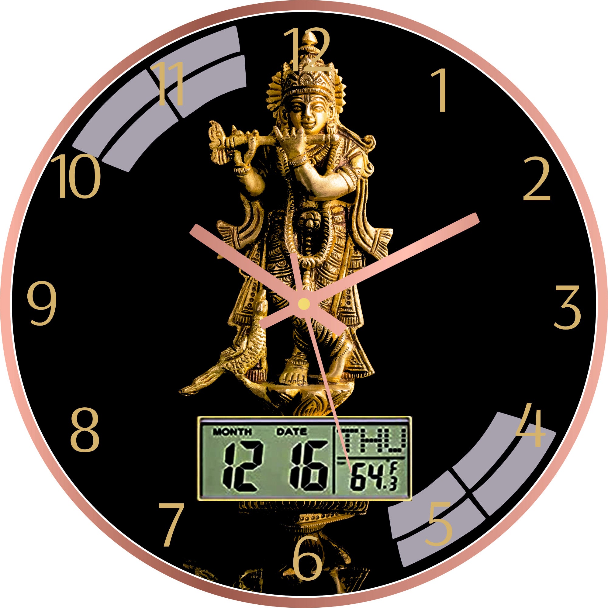Krishna Statue Wall Clock