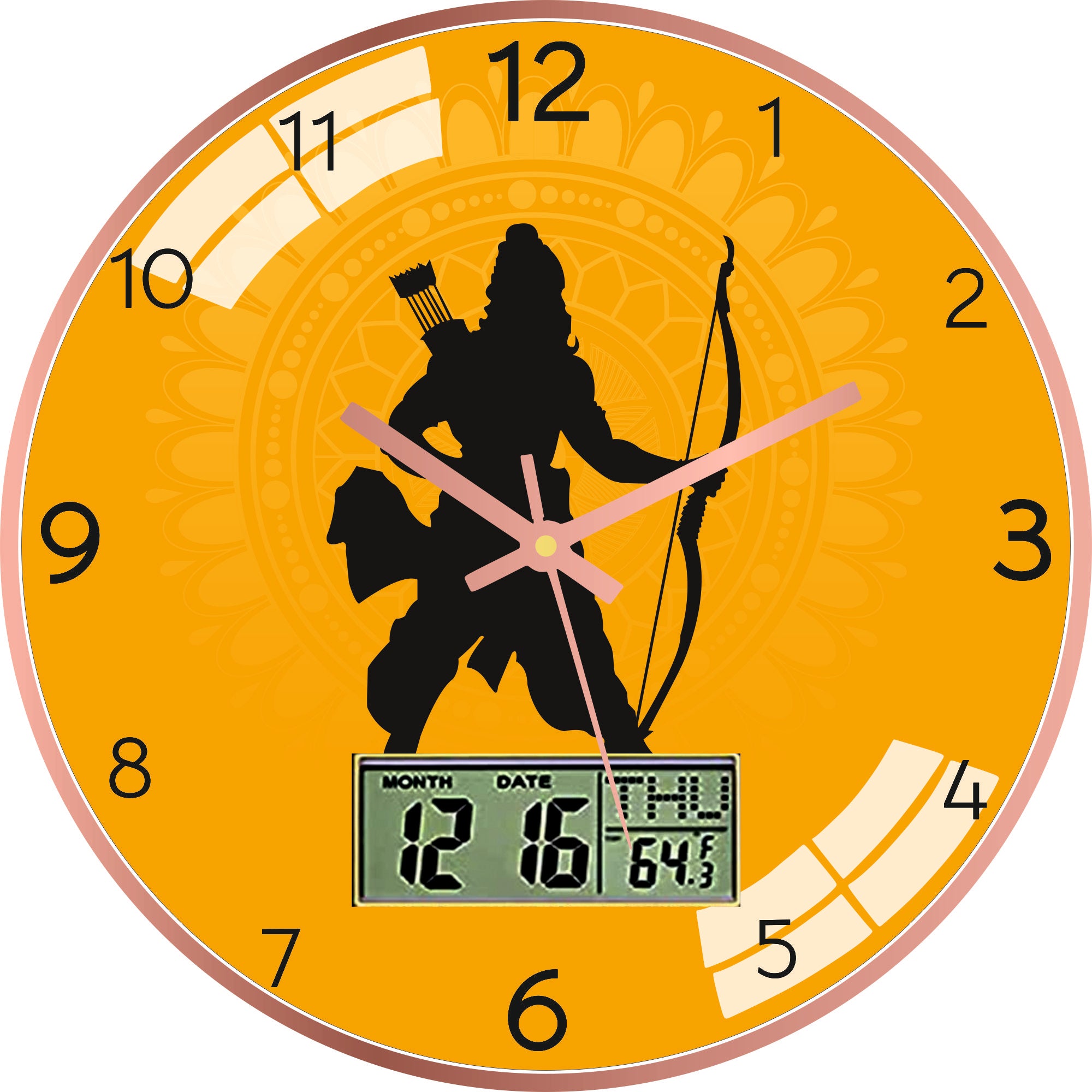 Ram With Bow Arrow Wall Clock