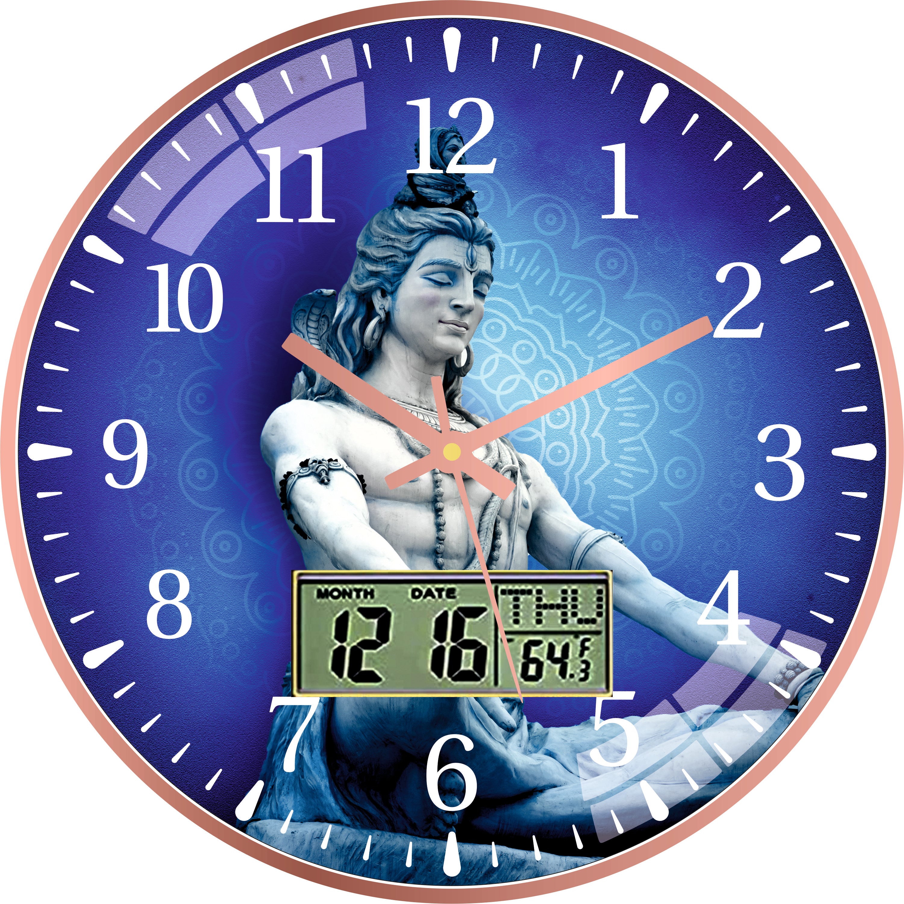 Meditating God Shiva Wall Clock