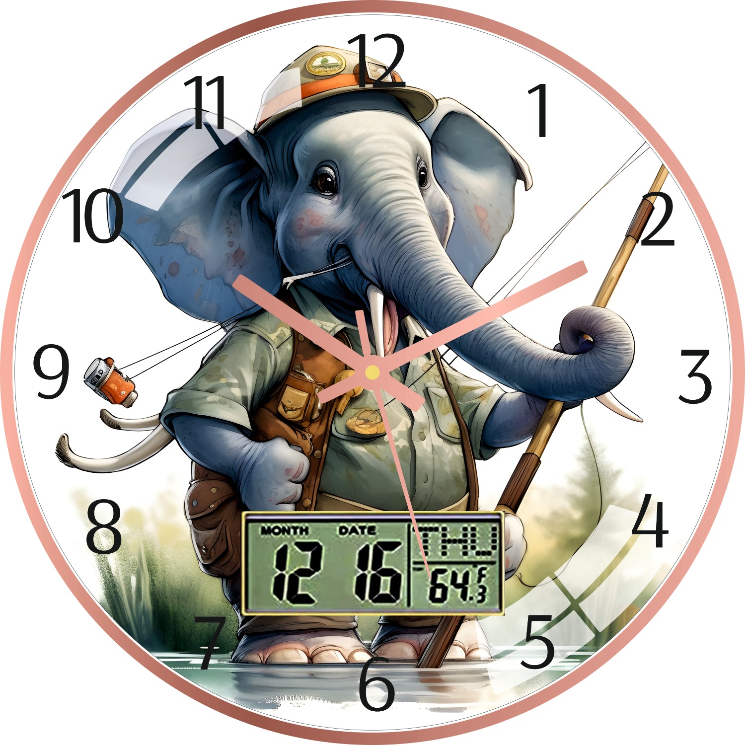 Cartoon Elephant Wall Clock